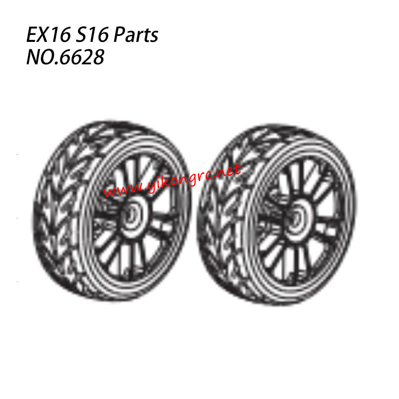 ZD RACING S16 Rocket Parts Nylon Spray Oil Tire Set 6628