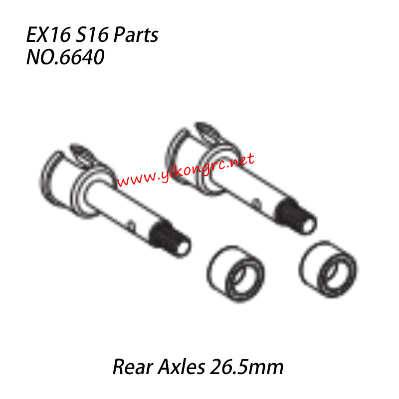 ZD RACING S16 Rocket Parts Rear Axles 26.5mm 6640