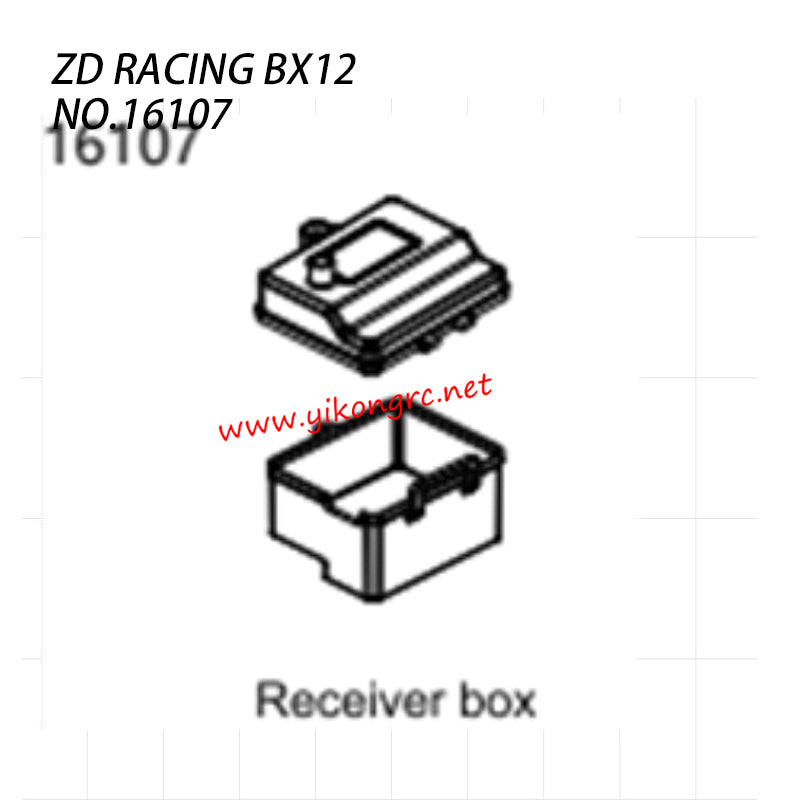 ZD Racing BX-12 Parts ESC Plate Receiver Box 16107 split