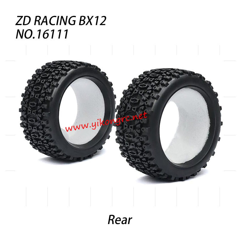 ZD Racing BX-12 Parts Rear Tires And Sponge Set 16111