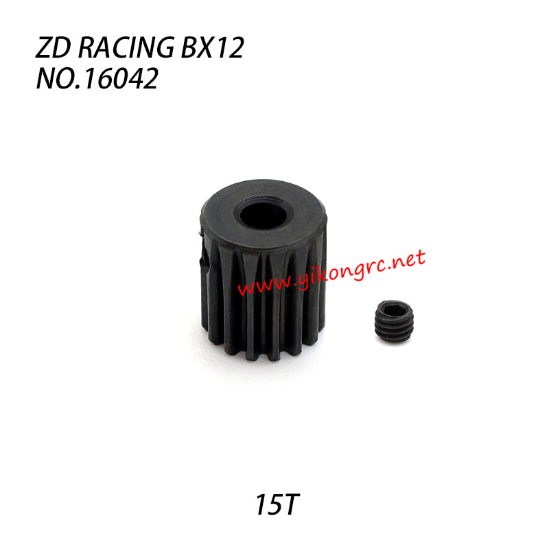 ZD Racing BX12 RC Car Parts 15T Motor Gear 48dp 16042 1pc