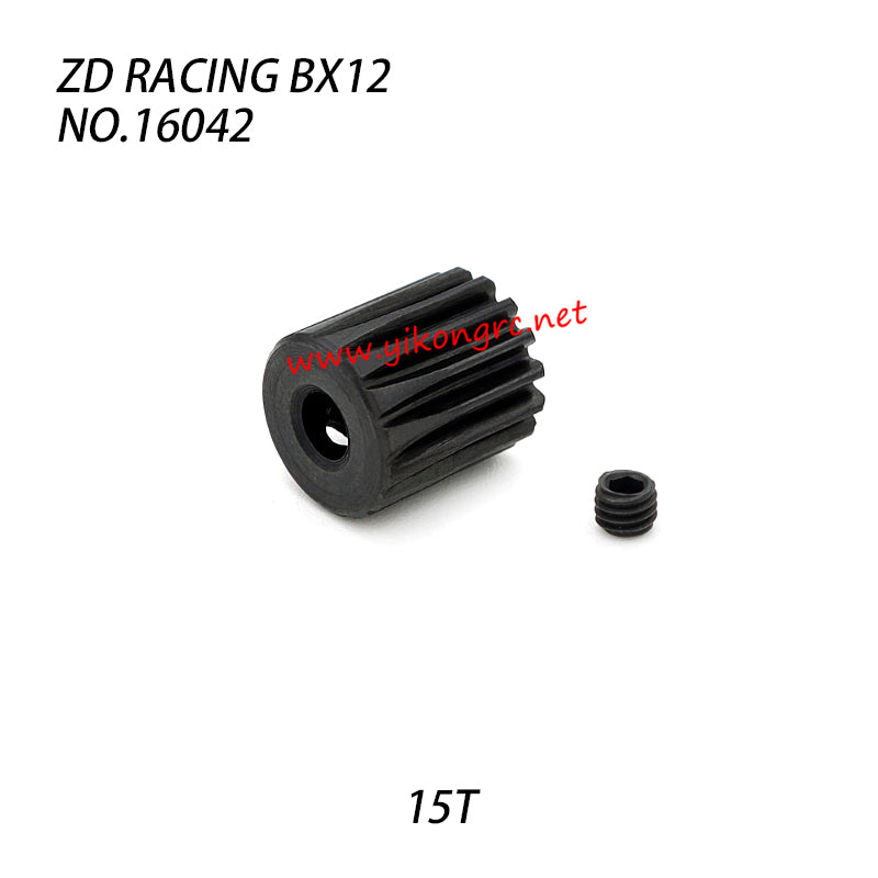 ZD Racing BX12 RC Car Parts 15T Motor Gear 48dp 16042 metal