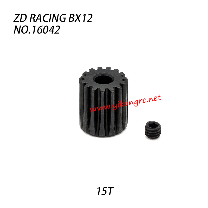 ZD Racing BX12 RC Car Parts 15T Motor Gear 48dp 16042 top