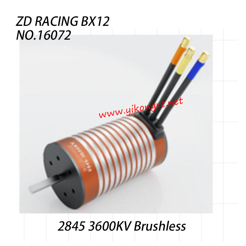 ZD Racing BX12 RC Truck Parts 2845 3600kv Brushless Motor 16072