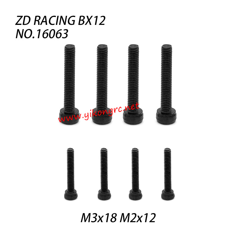 ZD Racing BX12 RC Truck Parts M3x18  M2x12 Screws 16063 metal