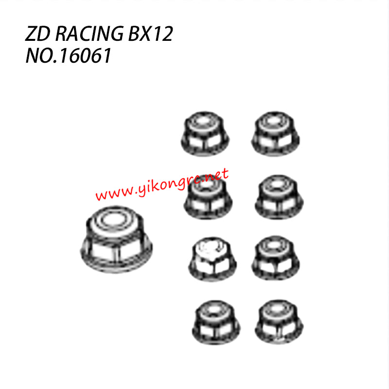 ZD Racing BX12 RC Truck Parts M4 M3 Nuts 16061