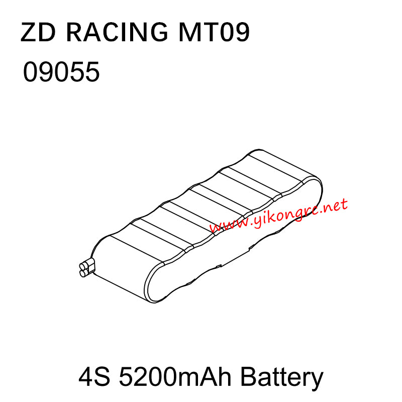 ZD Racing DBX09 (MT09) Parts 09055 4S 5200mAh Battery