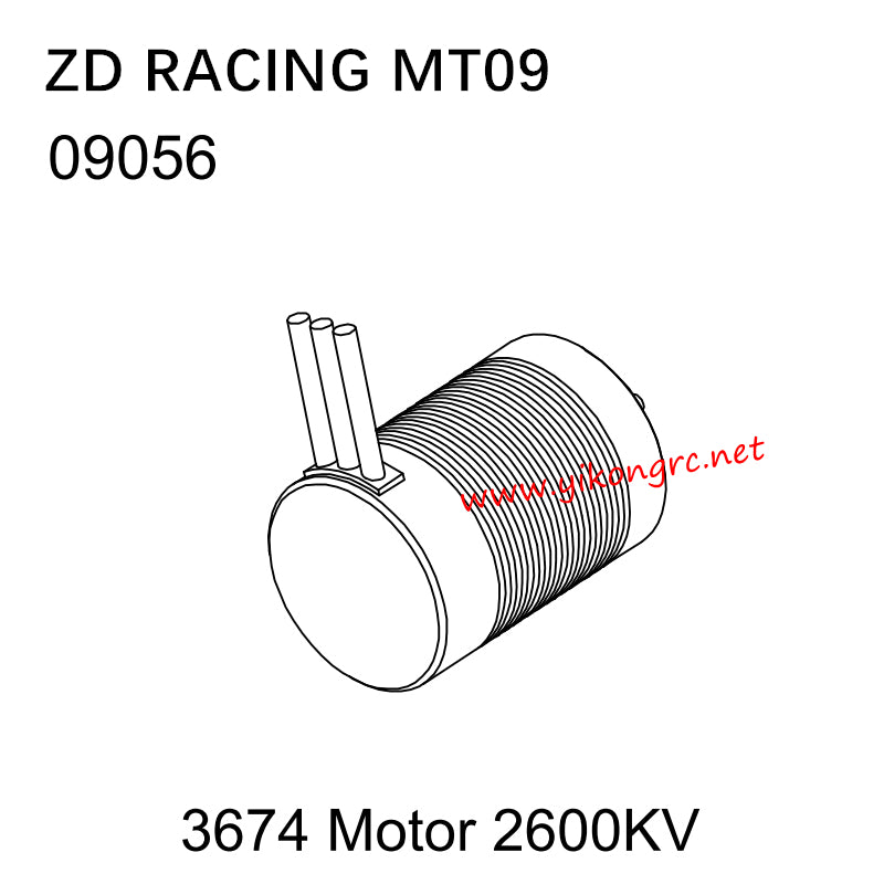 ZD Racing DBX09 (MT09) Parts 09056 3674 Motor 2600KV