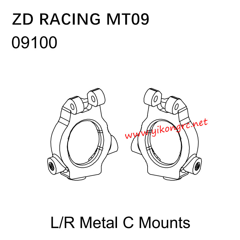 ZD Racing DBX09 (MT09) Parts 09100 L/R Metal C Mounts