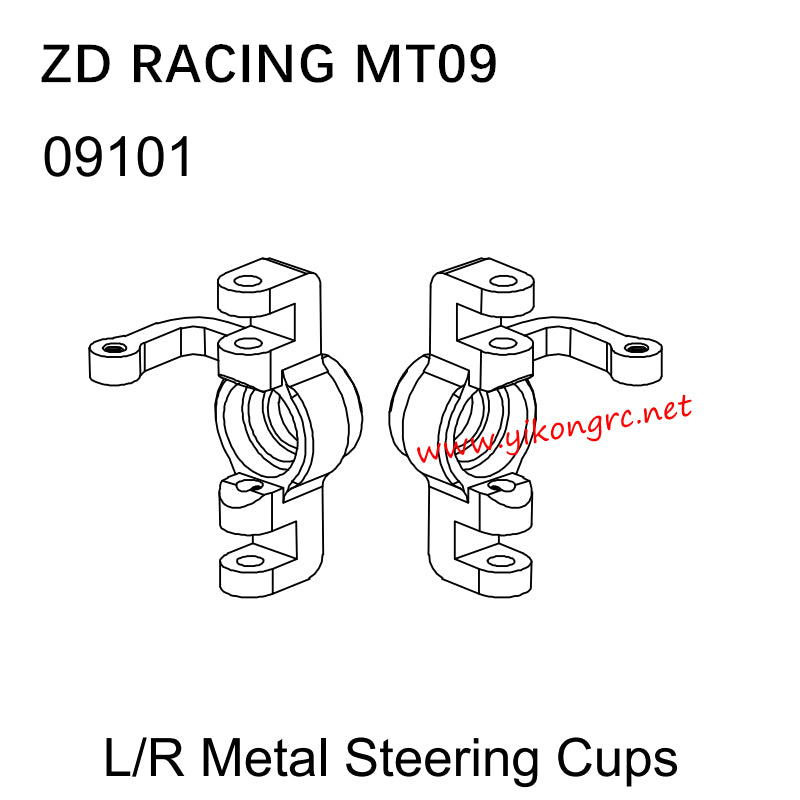 ZD Racing DBX09 (MT09) Parts 09101 L/R Metal Steering Cups