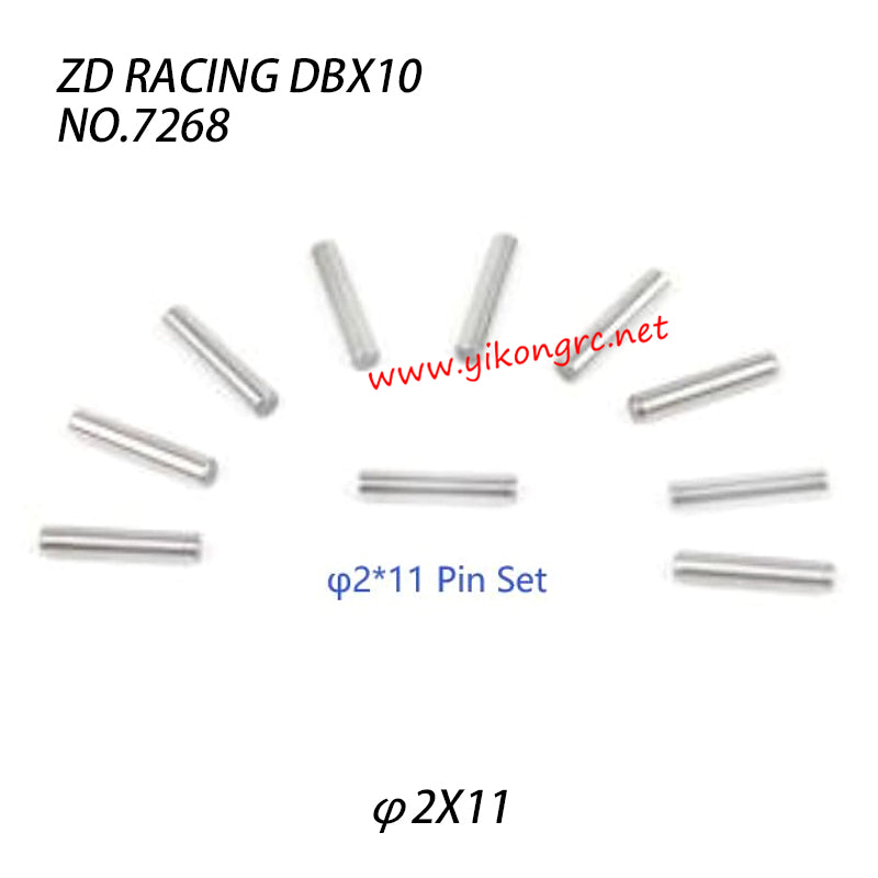 ZD Racing DBX10 RC Car Parts φ2X11 Pin Set 7268