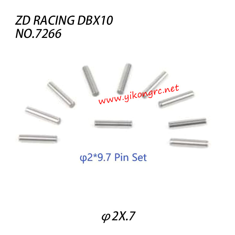 ZD Racing DBX10 RC Car Parts φ2X9.7 Pin Set 7266