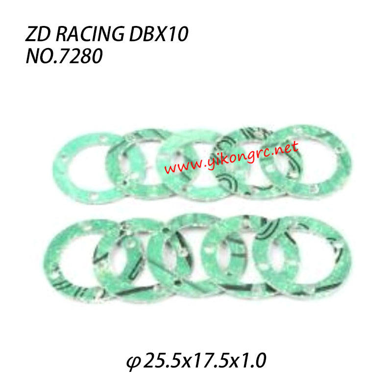 ZD Racing DBX10 RC Car Parts Asbestos paper friction plate φ25.5x17.5x1.0 7280