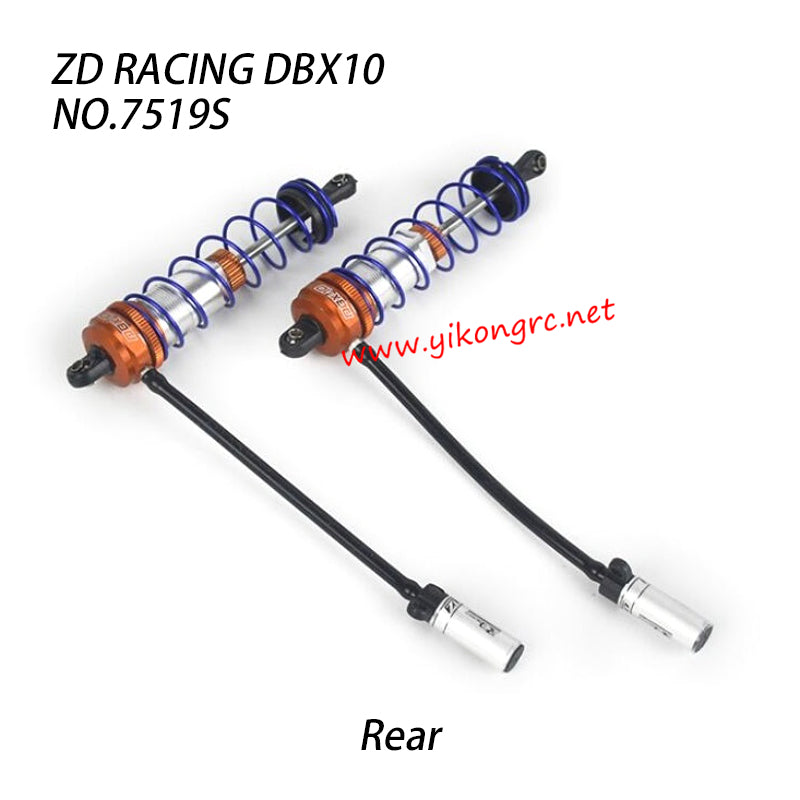 ZD Racing DBX10 RC Car Parts Brushed Rear Shock 7519S