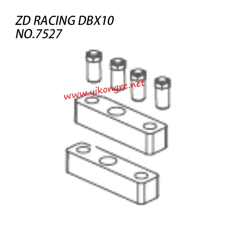 ZD Racing DBX10 RC Car Parts Brushless Battery holder set 7527
