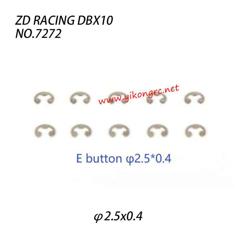 ZD Racing DBX10 RC Car Parts E button φ2.5x0.4 7272