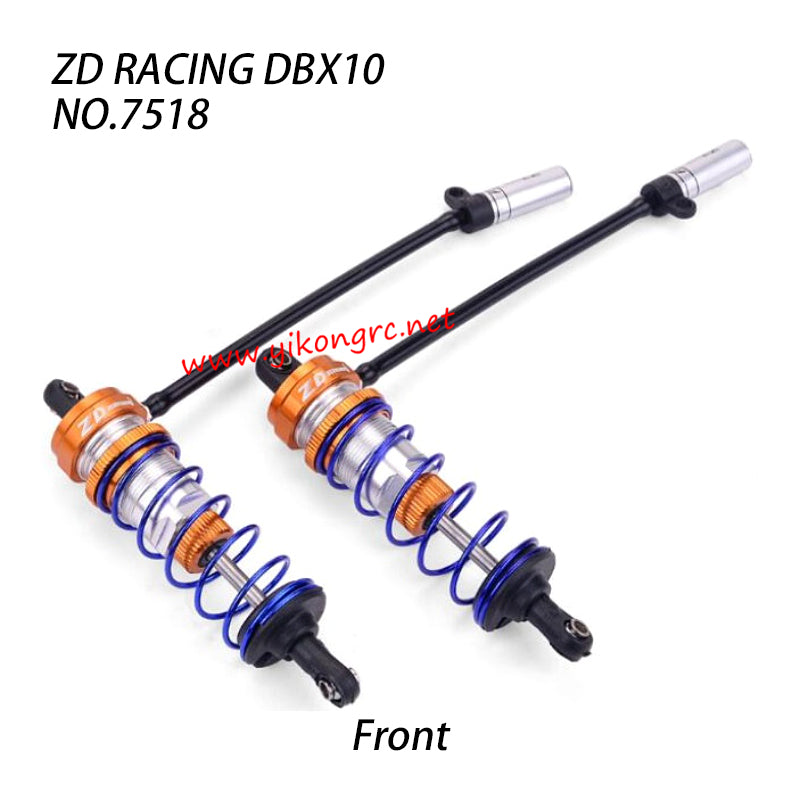 ZD Racing DBX10 RC Car Parts Front Shock set orange 7518
