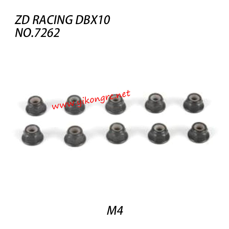 ZD Racing DBX10 RC Car Parts Lock Nut M4 7262