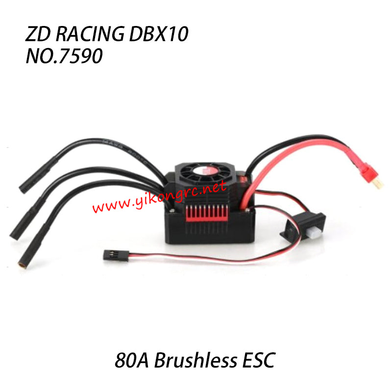ZD Racing DBX10 RC Truck Parts 80A Brushless ESC 7590
