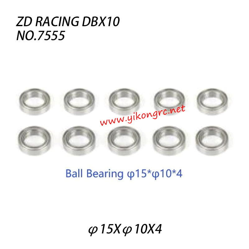ZD Racing DBX10 RC Truck Parts Brushless Ball Bearing φ15Xφ10X4 7555