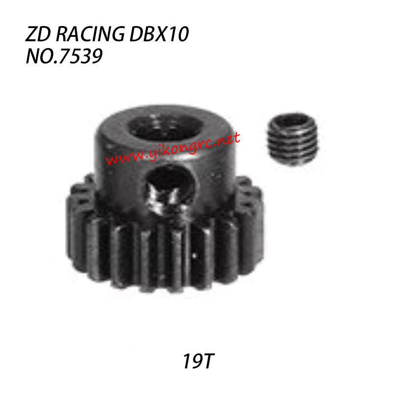 ZD Racing DBX10 RC Truck Parts Motor gear 19T 7539