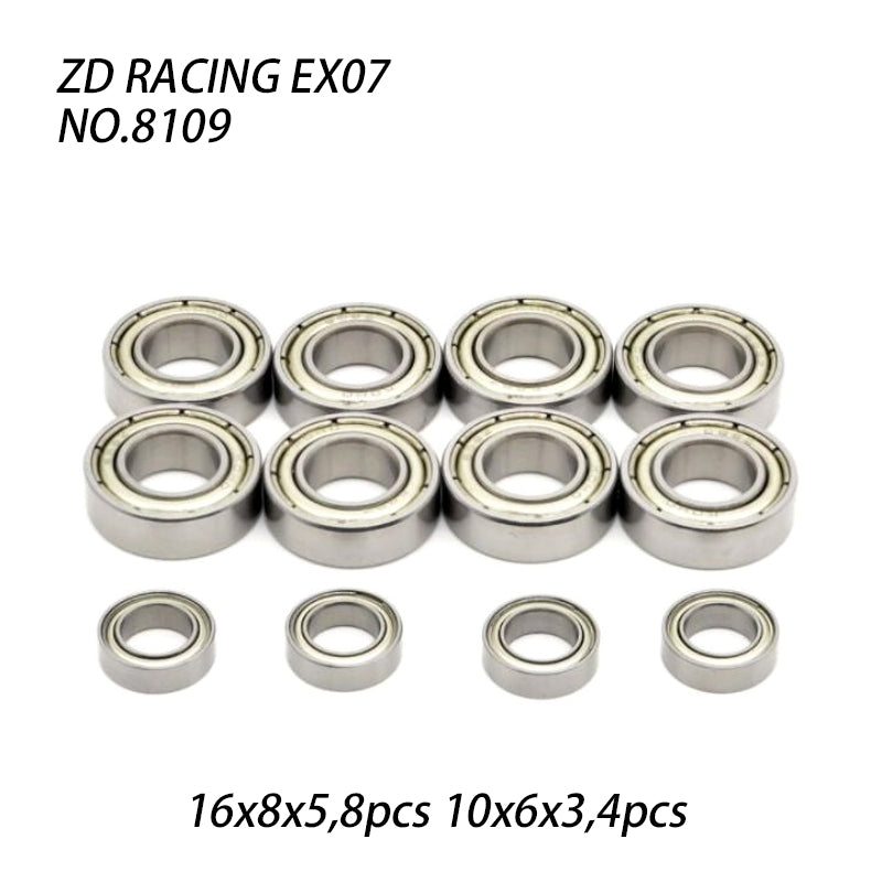 ZD Racing EX-07 Parts Complete Bearing set For Electric Buggy 8109 metal