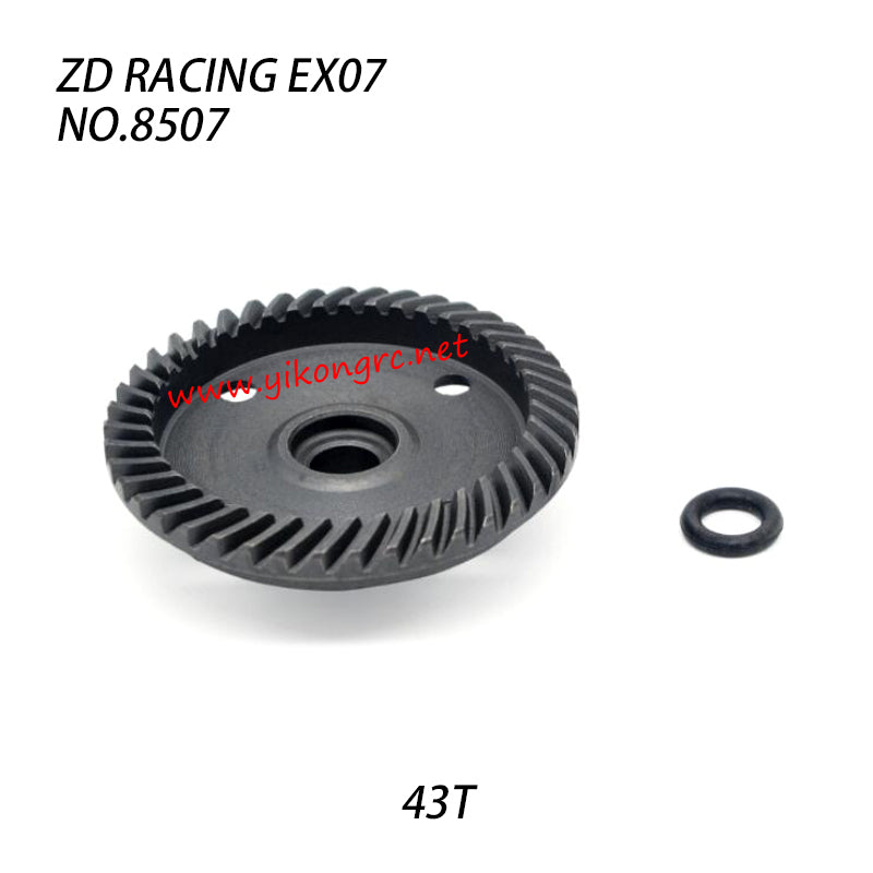 ZD Racing EX07 RC Truck Parts 43T Differential Big Bevel Gear 8507