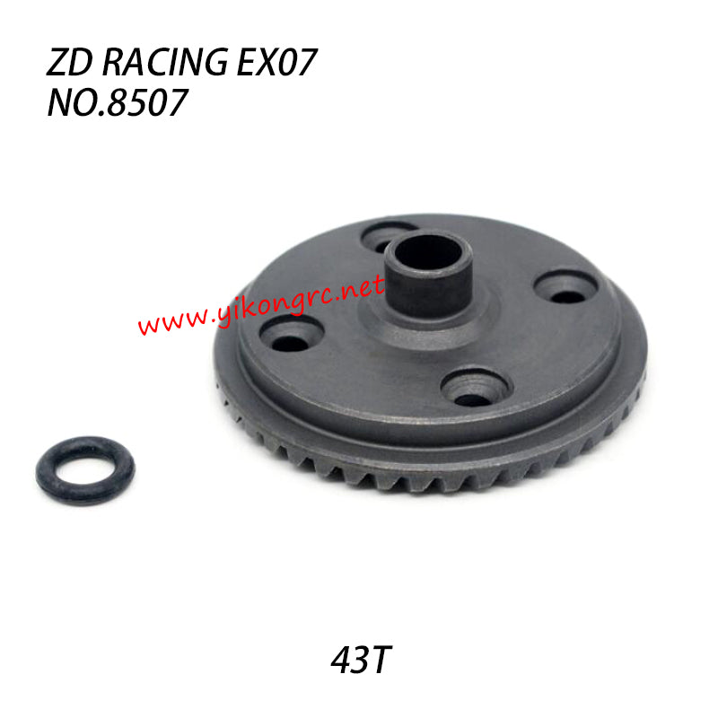 ZD Racing EX07 RC Truck Parts 43T Differential Big Bevel Gear 8507 top