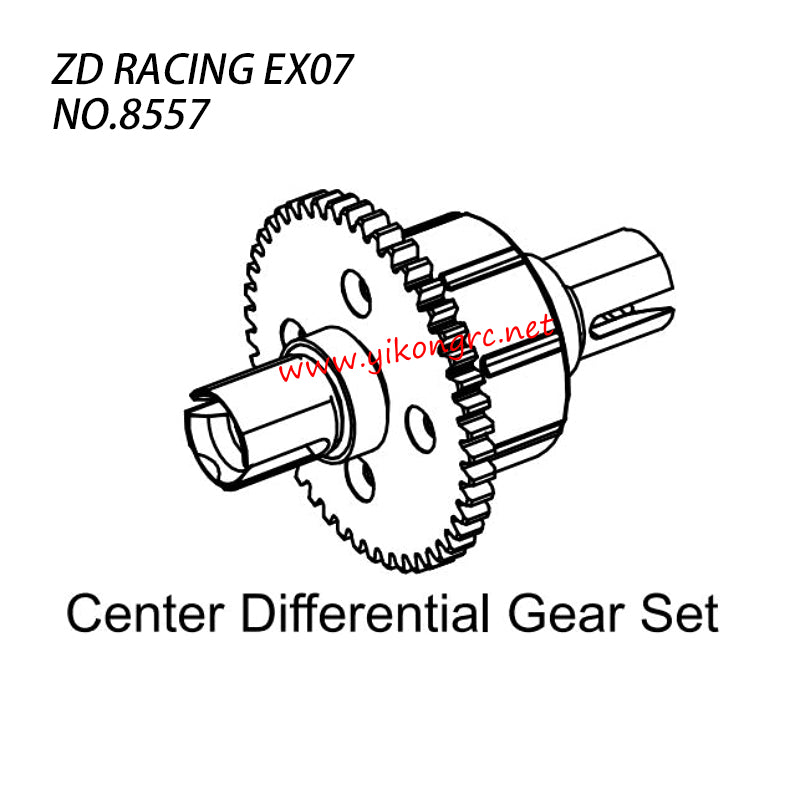 ZD Racing EX07 RC Truck Parts Center Differential Gear Set 8557