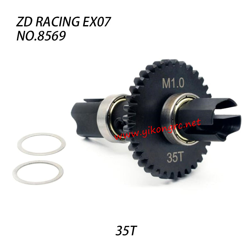 ZD Racing EX07 RC Truck Parts Center Spool Gear Set 35T 8569 left