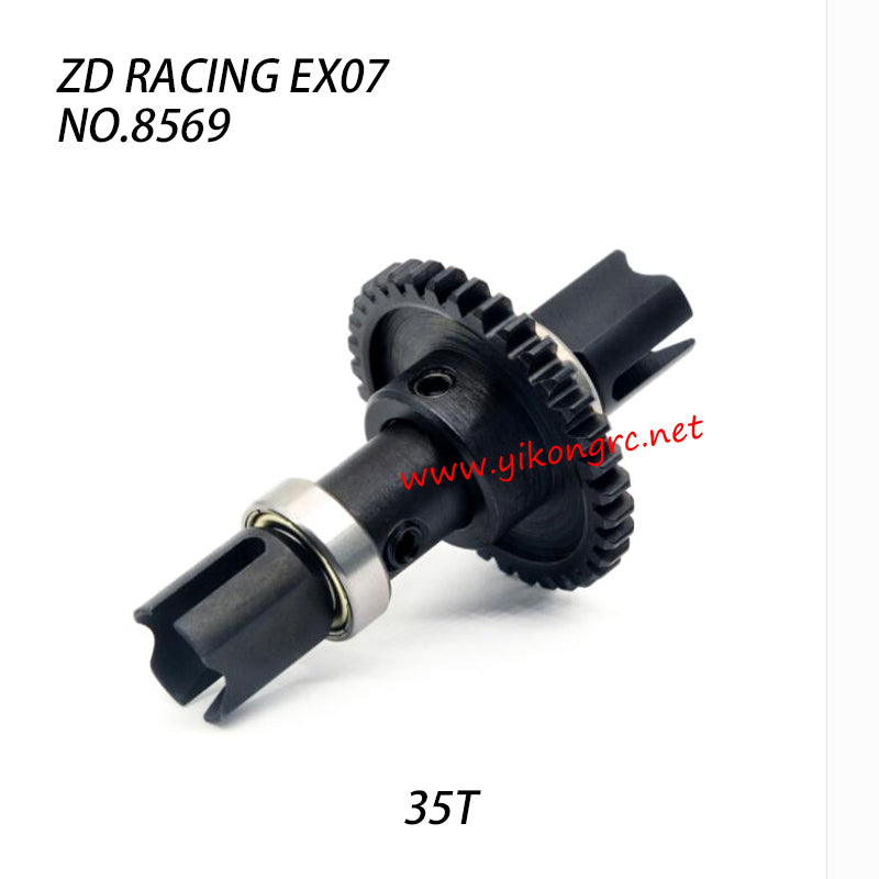 ZD Racing EX07 RC Truck Parts Center Spool Gear Set 35T 8569 right