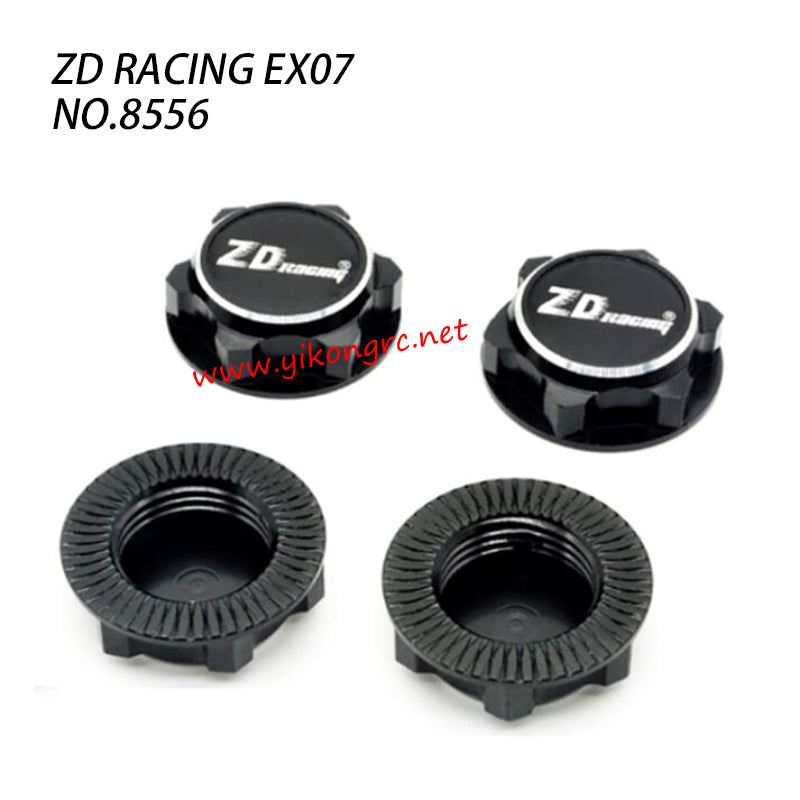 ZD Racing EX07 RC Truck Parts Wheel Nut CNC 8556 black
