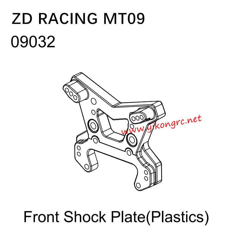 ZD Racing MT09 RC Car Parts 09032 Front Shock Plate (Plastics)