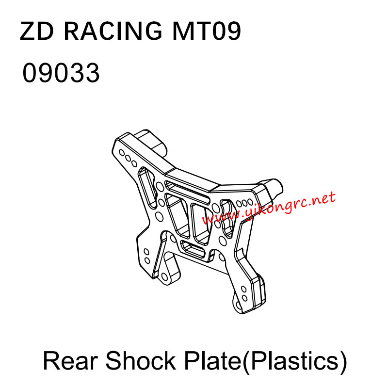 ZD Racing MT09 RC Car Parts 09033 Rear Shock Plate (Plastics)