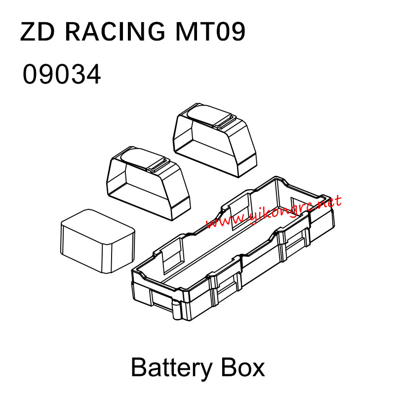 ZD Racing MT09 RC Car Parts 09034 Battery Box