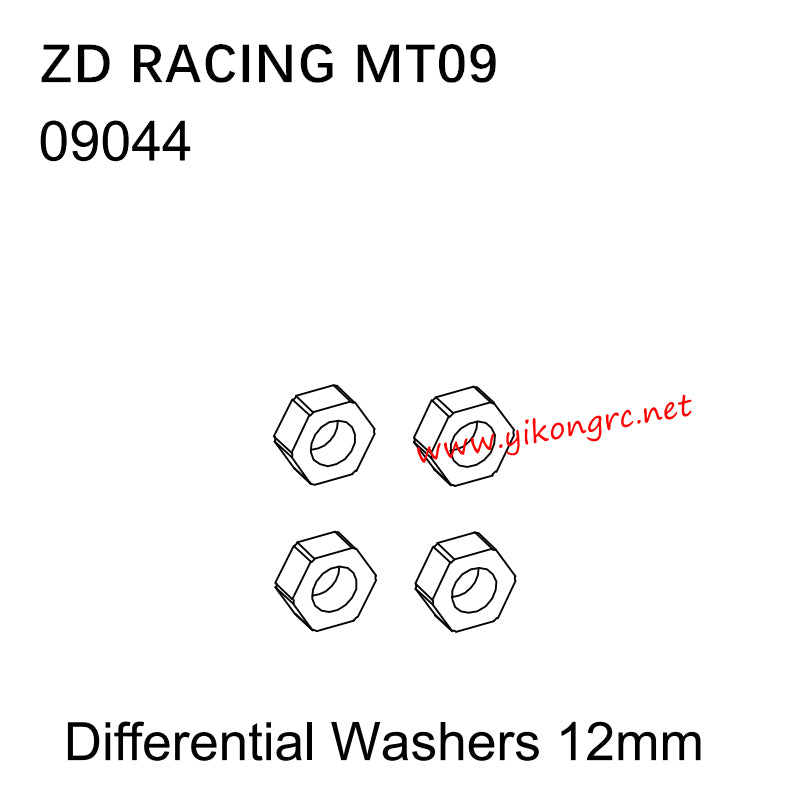 ZD Racing MT09 RC Car Parts 09044 Differential Washers 12mm