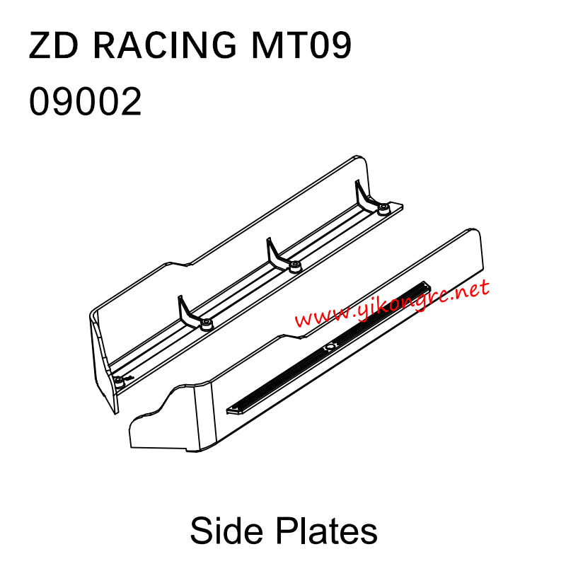 ZD Racing MT09 RC Truck Parts 09002 Side Plates