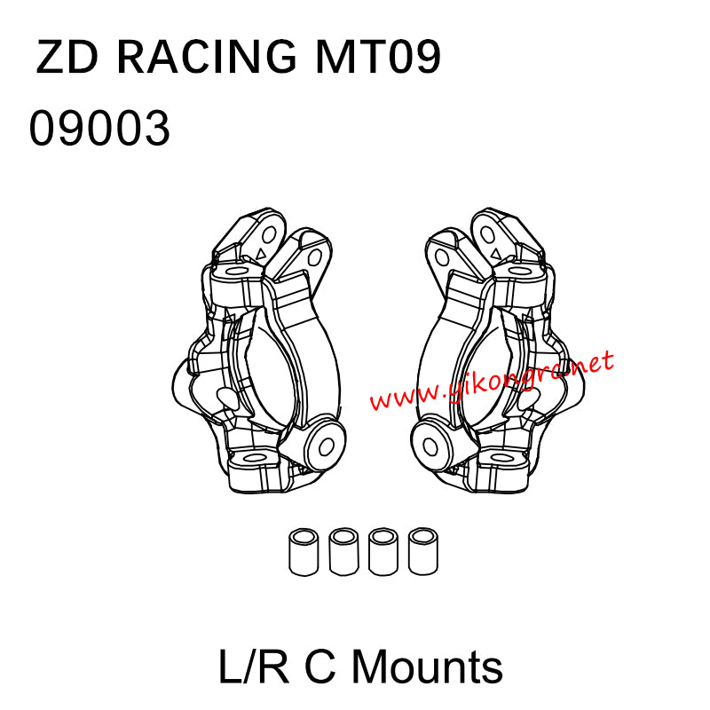 ZD Racing MT09 RC Truck Parts 09003 L-R C Mounts