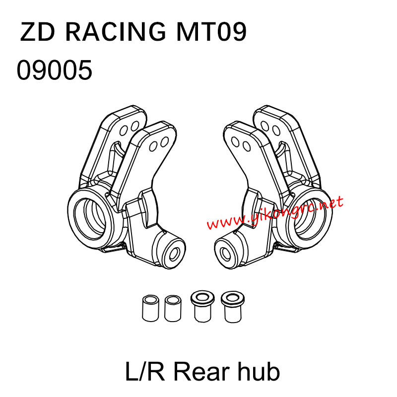 ZD Racing MT09 RC Truck Parts 09005 L-R Rear hub