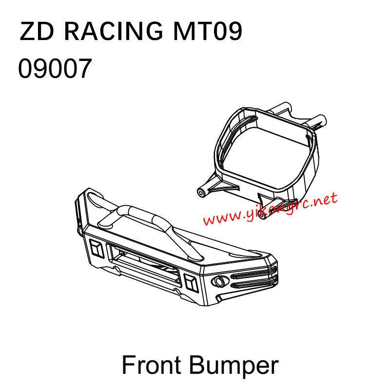 ZD Racing MT09 RC Truck Parts 09007 Front Bumper