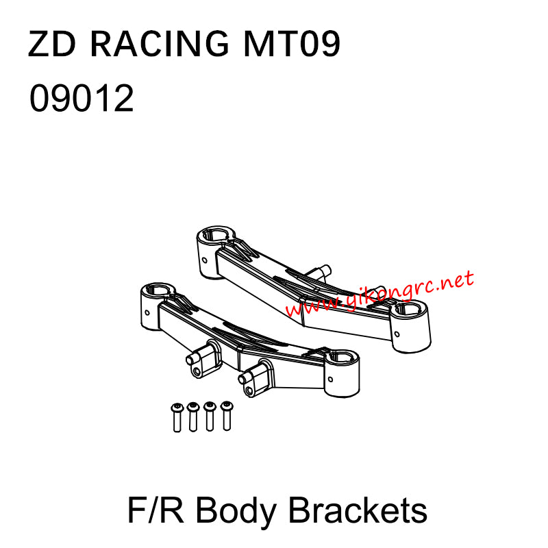 ZD Racing MT09 RC Truck Parts 09012 F/R Body Brackets