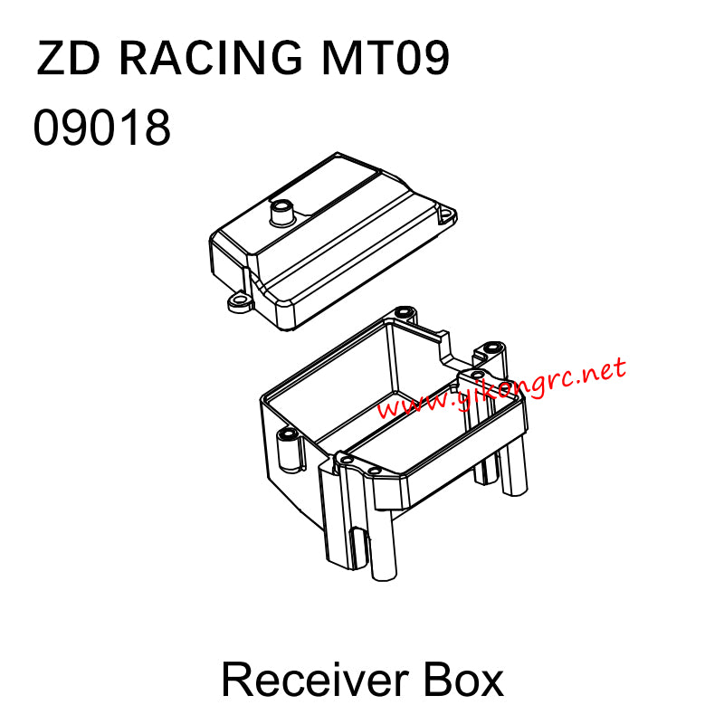 ZD Racing MT09 RC Truck Parts 09018 Receiver Box