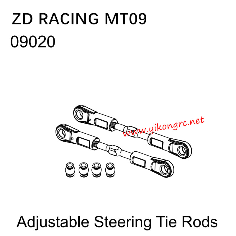 ZD Racing MT09 RC Truck Parts 09020 Adjustable Steering Tie Rods