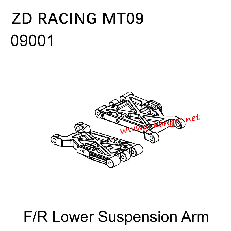 ZD Racing MT09 RC Truck Parts F/R Lower Suspension Arm 09001