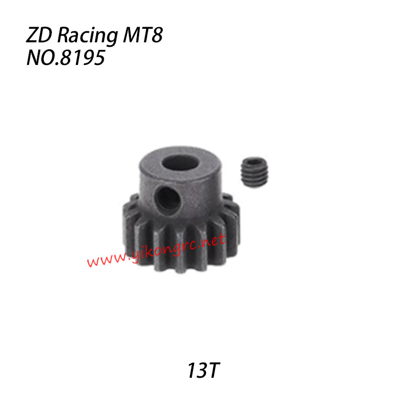 ZD Racing MT8 Pirates3 1/8 RC Car Parts 13T Motor Gears 8195