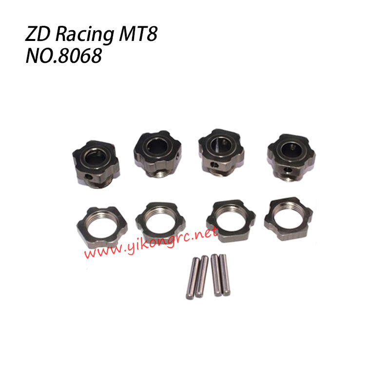 ZD Racing MT8 Pirates3 1/8 RC Car Parts Hex Wheel Hub Mounts 8068