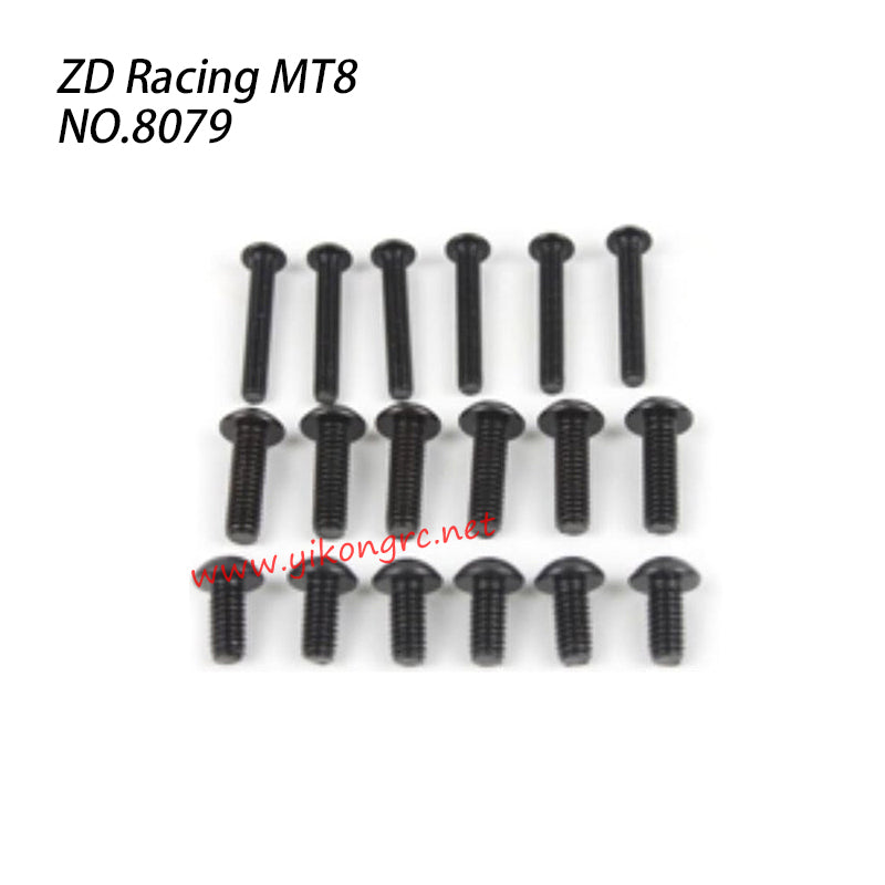 ZD Racing MT8 Pirates3 1/8 RC Car Parts Screw, Nut Kit 8079/8081/8084/8085/8106