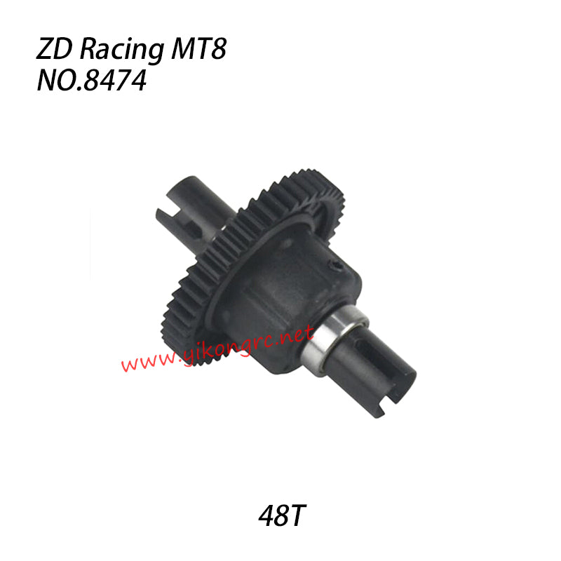 ZD Racing MT8 Pirates3 Monster Truck Parts 48T Centrer Differential Complete 8474 3