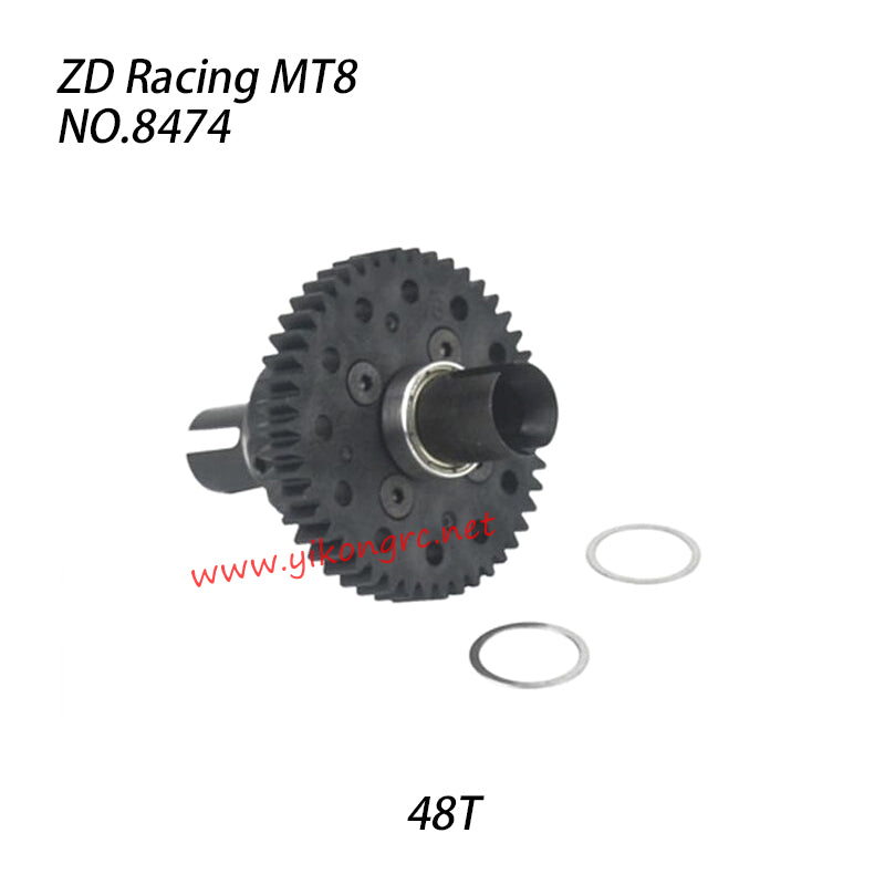 ZD Racing MT8 Pirates3 Monster Truck Parts 48T Centrer Differential Complete 8474