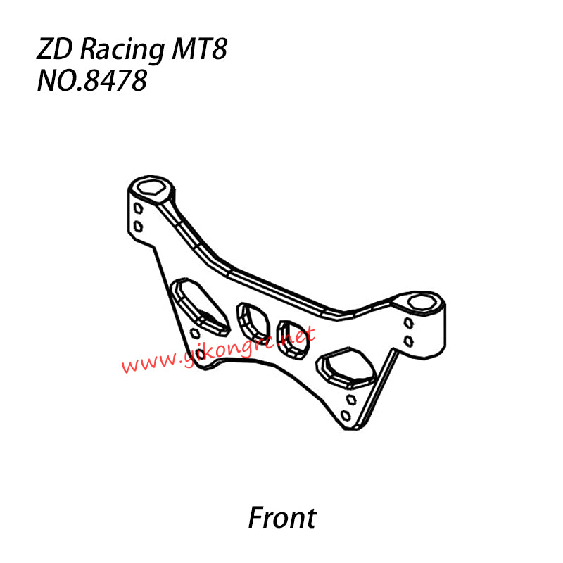ZD Racing MT8 Pirates3 Monster Truck Parts Front Body Stents 8478